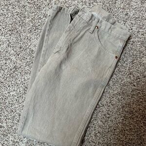 Wrangler light khaki cowboy cut jeans